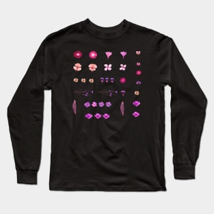 Dried pink flowers colorful Long Sleeve T-Shirt